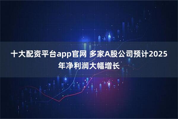 十大配资平台app官网 多家A股公司预计2025年净利润大幅增长